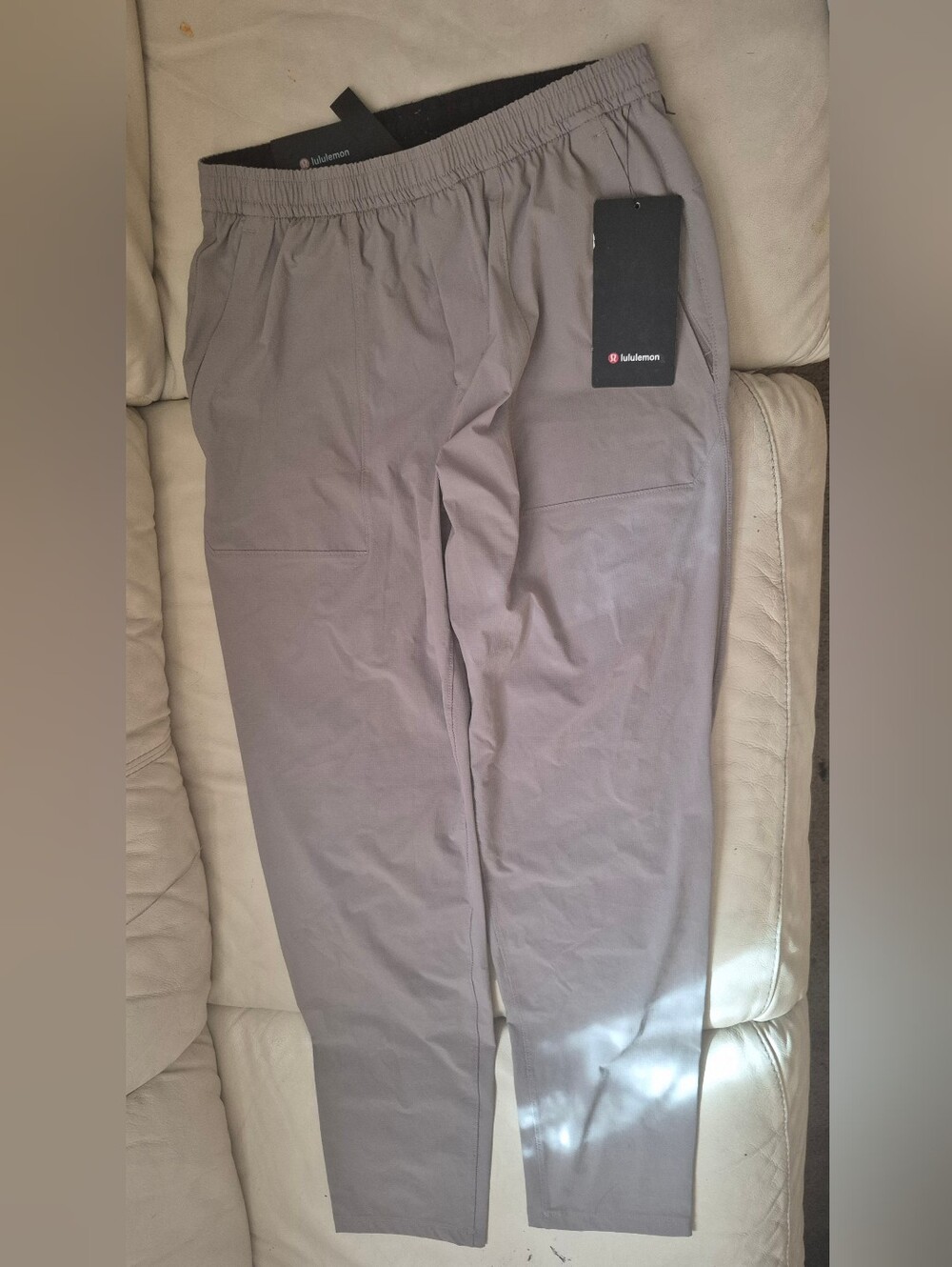 lululemon athletica Men's Gray Elastic-Waist Joggers